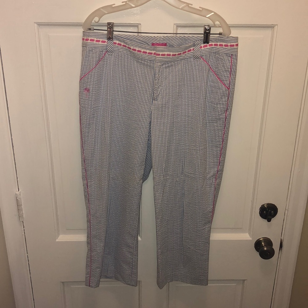 NWOT Lilly Main Line Fit seersucker capri